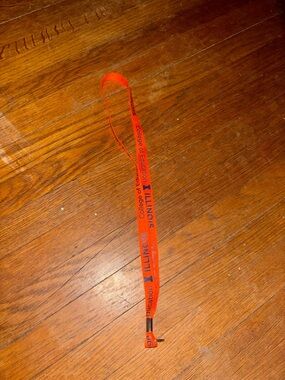 Illinois Orange Lanyard Key & Card Holder